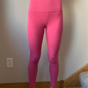 Used athleta leggings, pink, in good condition.